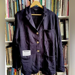Bleusalt Big Rock Boyfriend Blazer in Navy L NWT